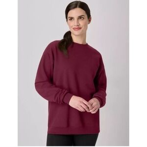 Hanes Unisex Ecosmart Maroon Burgundy Crewneck Sweatshirt 3XL